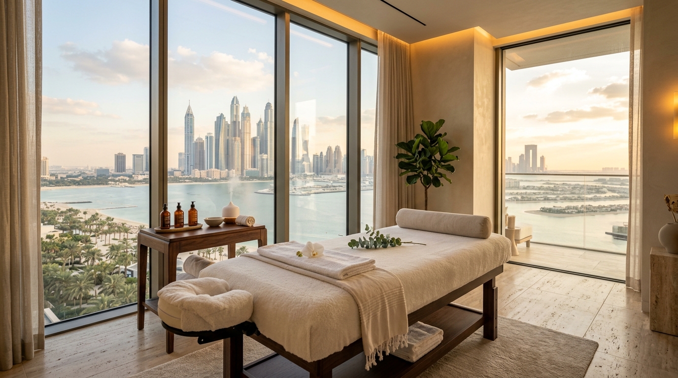 Balié Dubai Luxury Penthouse Home Spa Setup
